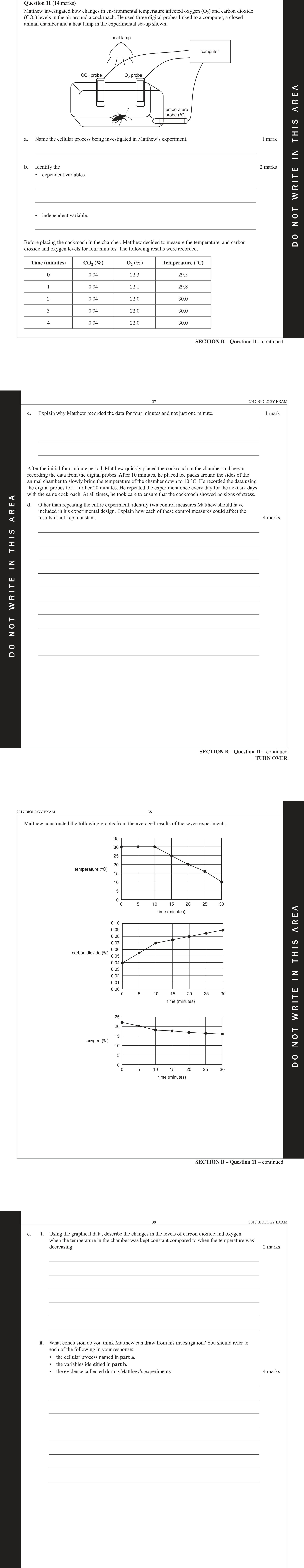 Biology 2017 Exam Question 11(c) — Experimental design and methodology, Accuracy, precision and validity