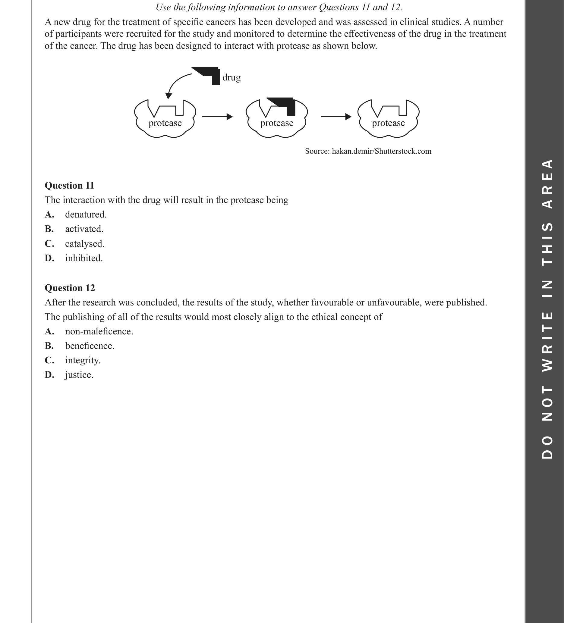 Biology 2023 Exam Question 12 — Ethical guidelines and bioethics concepts