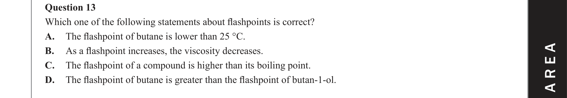 Chemistry 2019 Exam Question 13 — Fuels, Fossil fuels