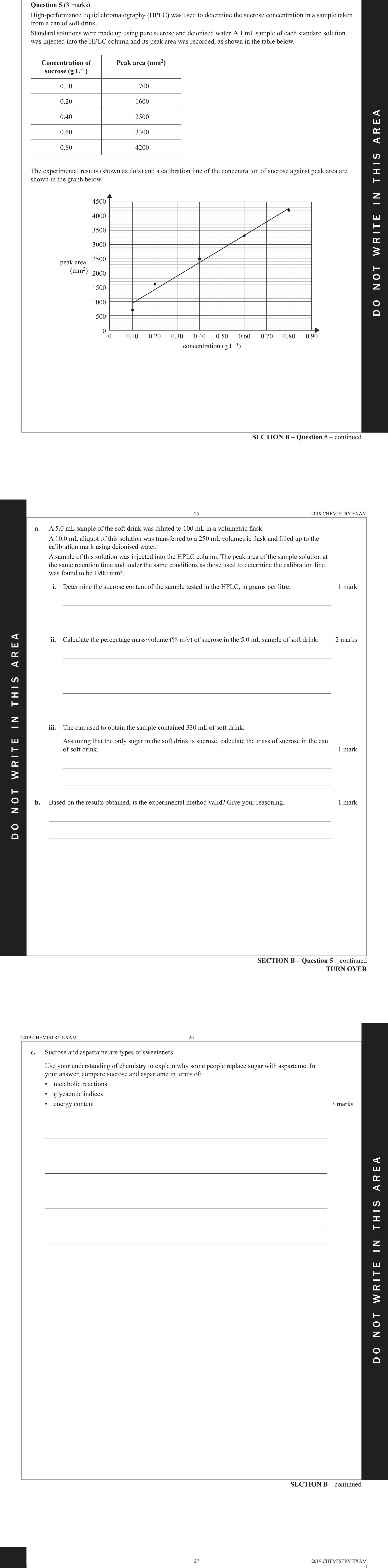 Chemistry 2019 Exam Question 5(c) — Fuels, Carbohydrates
