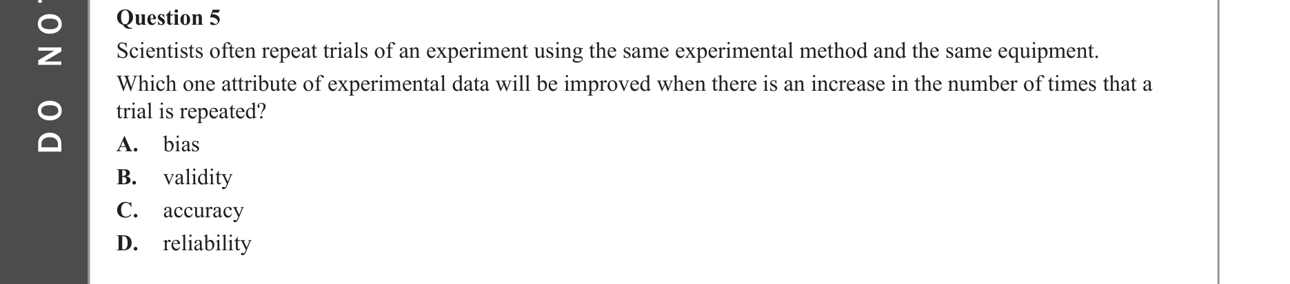 Chemistry 2022 Exam Question 5 — Scientific investigation