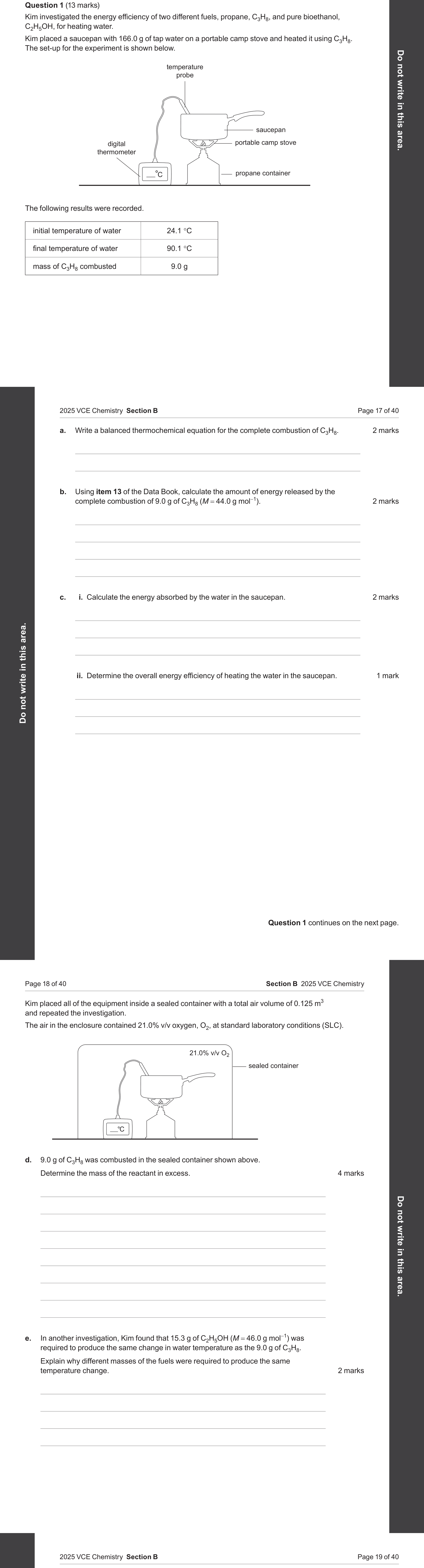 Chemistry 2025 Exam Question 1(e) — Fuels, Biofuels