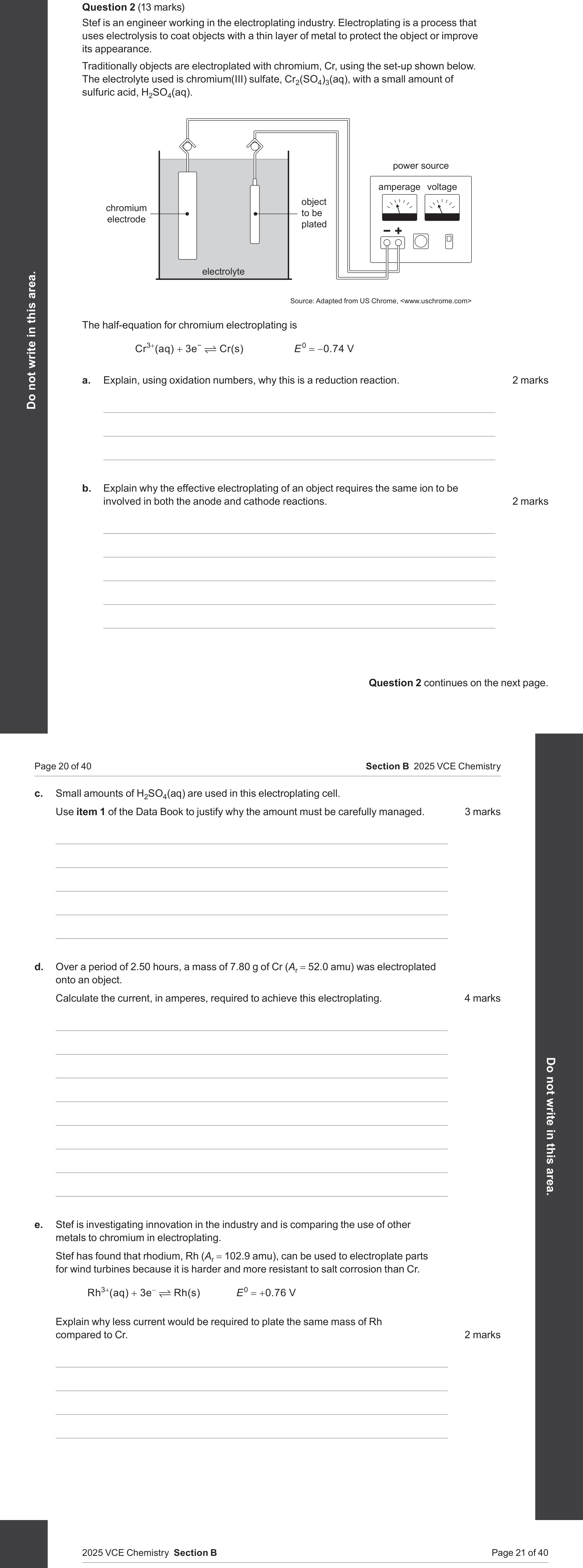 Chemistry 2025 Exam Question 2(d) — Carbohydrates, Lipids, Proteins