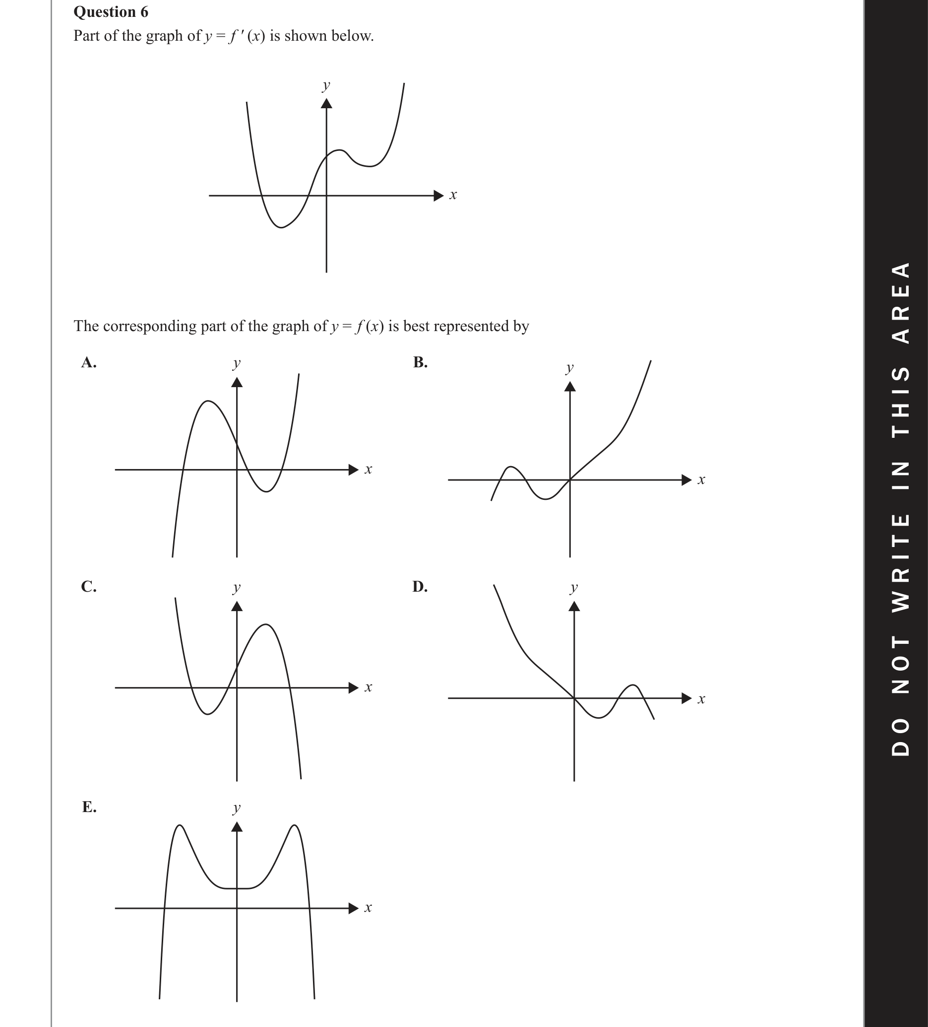 Mathematical Methods 2020 Exam 2 Question 6 — Calculus, Differentiation formulae