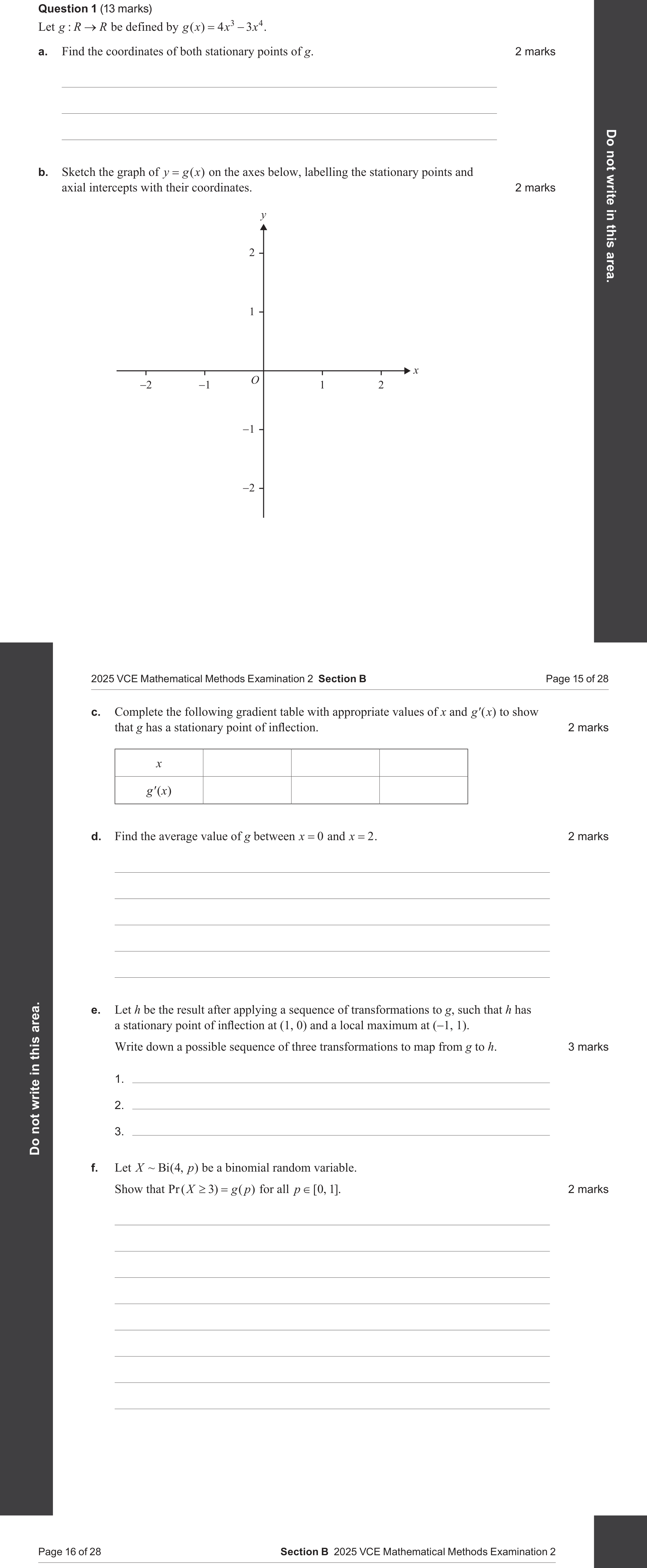 Mathematical Methods 2025 Exam 2 Question 1(e) — Transformations