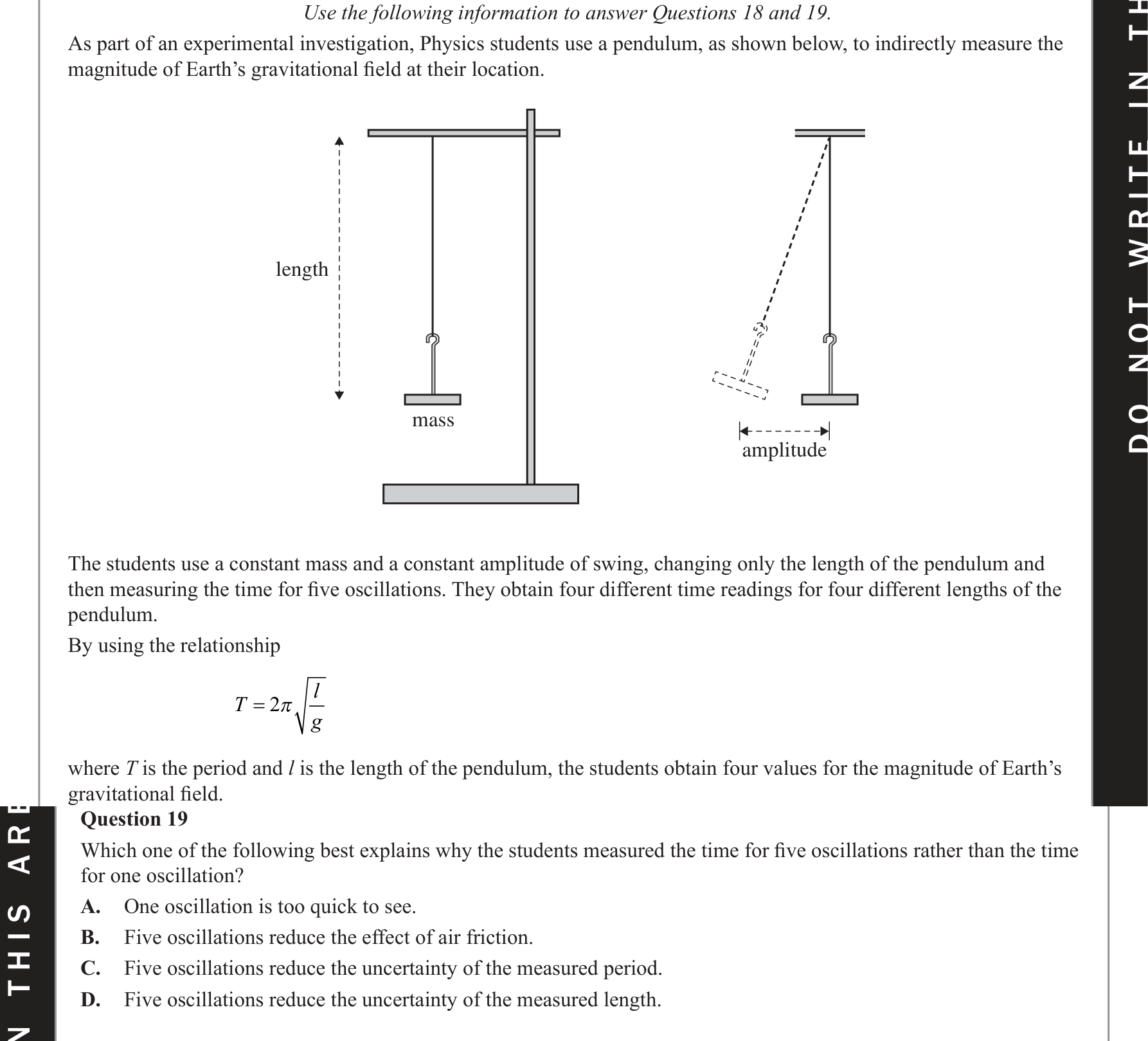 Physics 2019 Exam Question 19 — Data generation techniques, Evidence evaluation methods