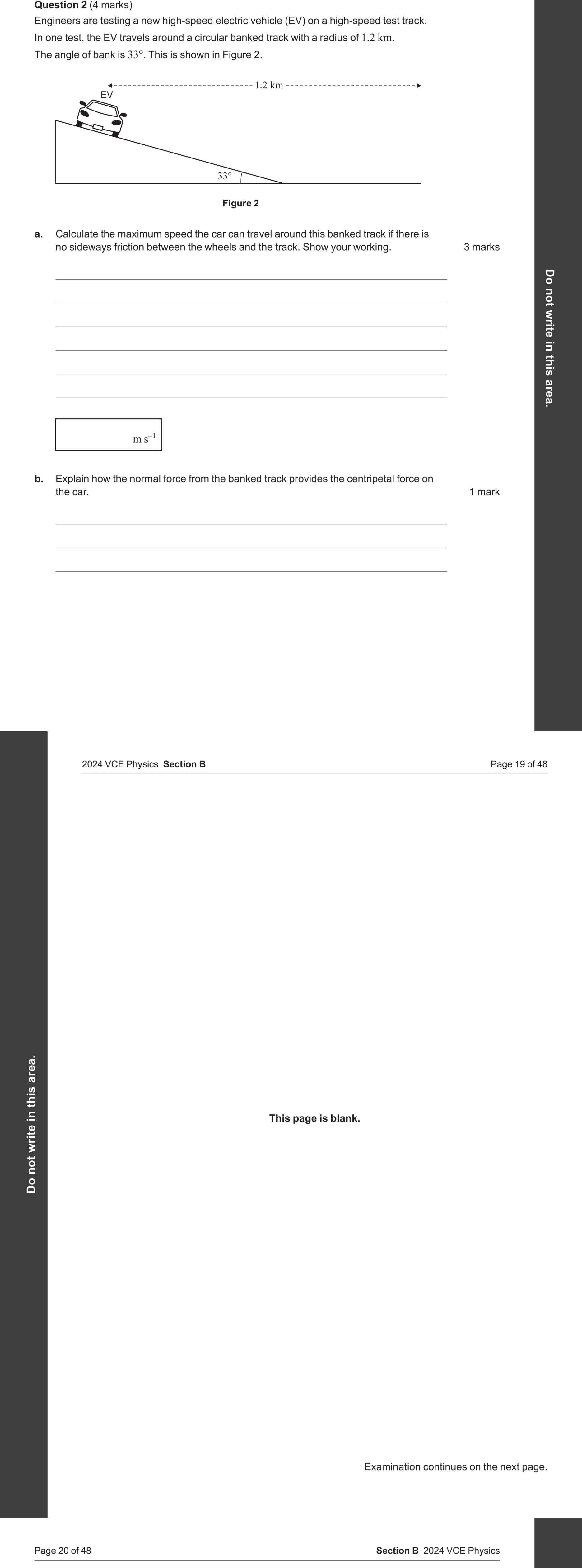 Physics 2024 Exam Question 2(a) — Circular motion