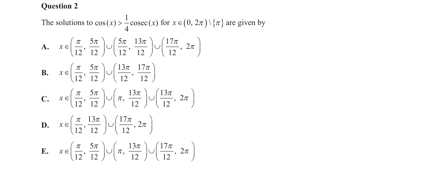 Specialist Mathematics 2017 Exam 2 Question 2 — Trigonometric identities in integration