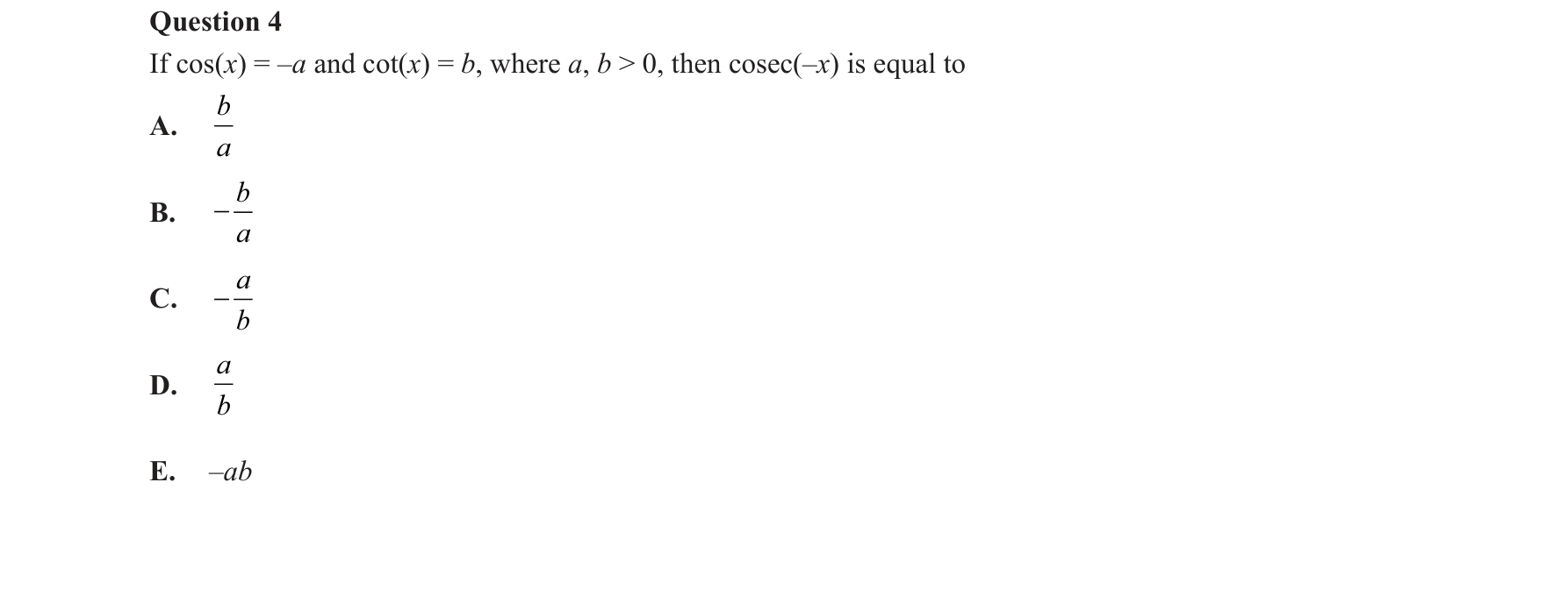 Specialist Mathematics 2018 Exam 2 Question 4 — Trigonometric identities in integration