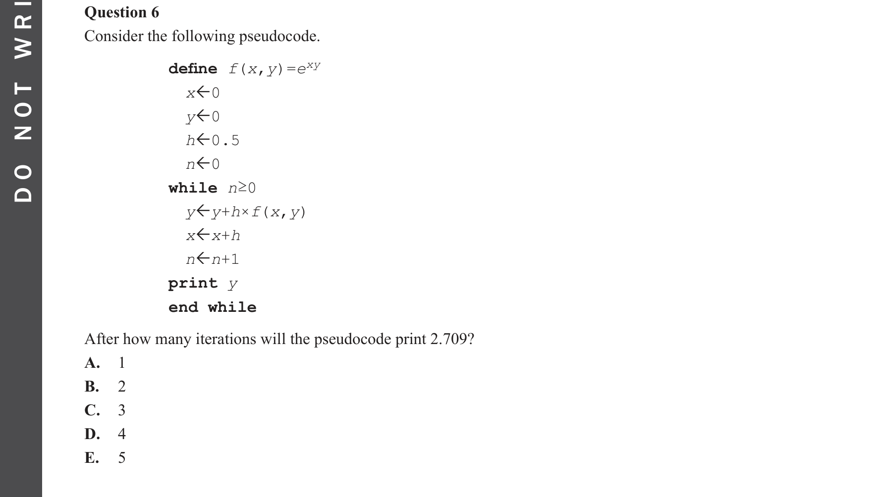 Specialist Mathematics 2023 Exam 2 Question 6 — Euler's method numerical solution